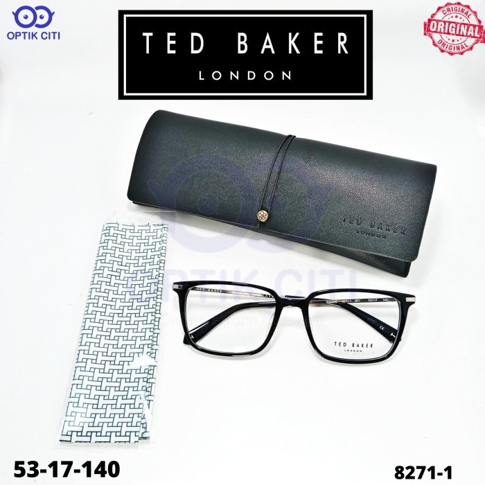 Frame Kacamata Pria Wanita Kotak Ted Baker Steward 8271 Ringan Original