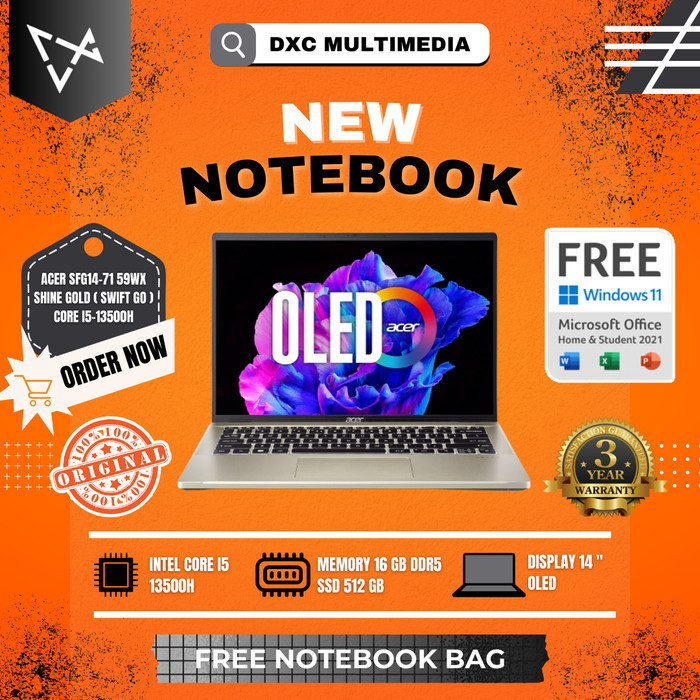 ACER SWIFT GO SFG14-71-59WX (SUNSHINY GOLD-SPECIAL EDITION)