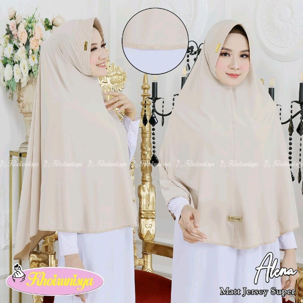 Alena Bergo Pad Jersey Premium Size XL || Bergo Jumbo Panjang