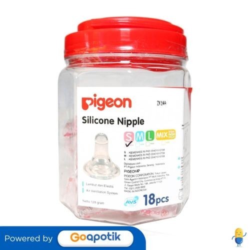 Pigeon Dot Silicone Nipple Ukuran S