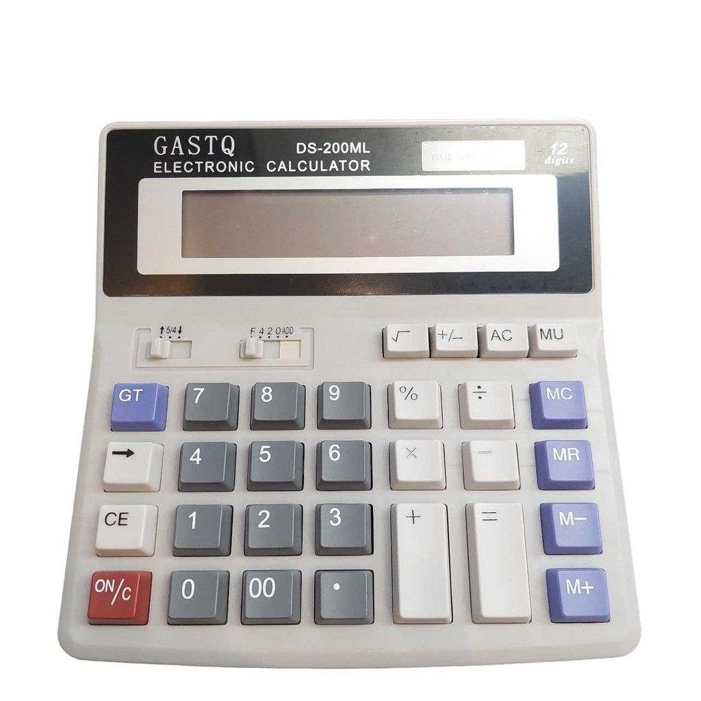 

GASTQ Kalkulator 12 Digit Dual Power Solar Baterry Office Tools - DS-200ML