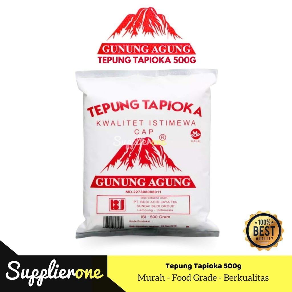 

Tepung Tapioka Cap Gunung Agung 500gr / Tepung Tapioka / Tepung