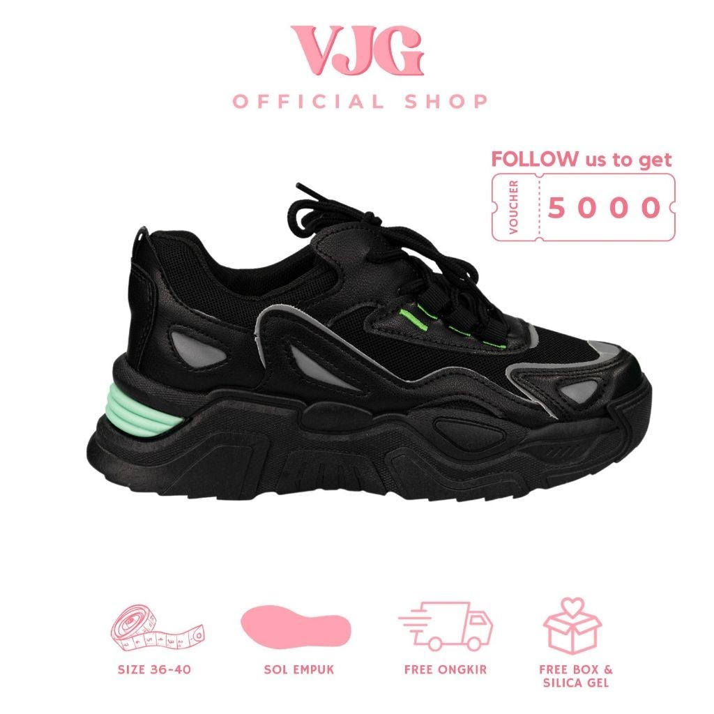 FR53ED VJG - Taeri Sepatu Sport Wanita / Sneakers Wanita Korean Style / Sepatu Tinggi Wanita / Sneak