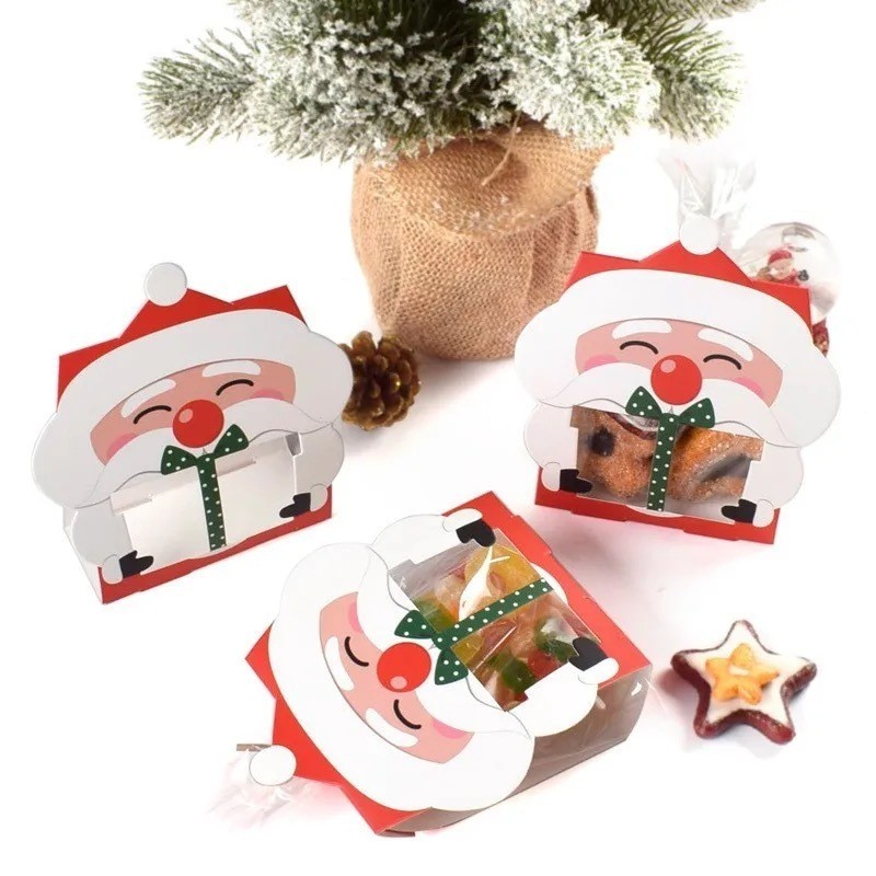 

[HARGA 1PACK ISI 8PCS] PLASTIK ROTI SNACK NATAL plastik bingkisan souvenir natal + paper + kawat pengikat plastik kue kering hampers natal (CPOUCH-1)