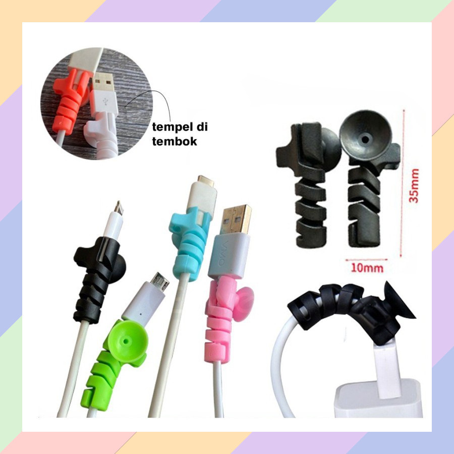 AL17 Pelindung Ujung Kabel Charger Adaptor Laptop Spiral Anti Putus Kabel 05M1