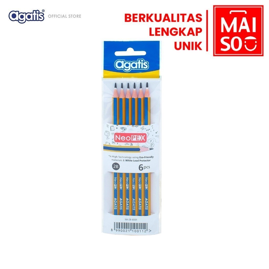 

AGATIS Pensil 2B Neopex Isi 6 / Pencil Hexagonal Tidak Mudah Patah