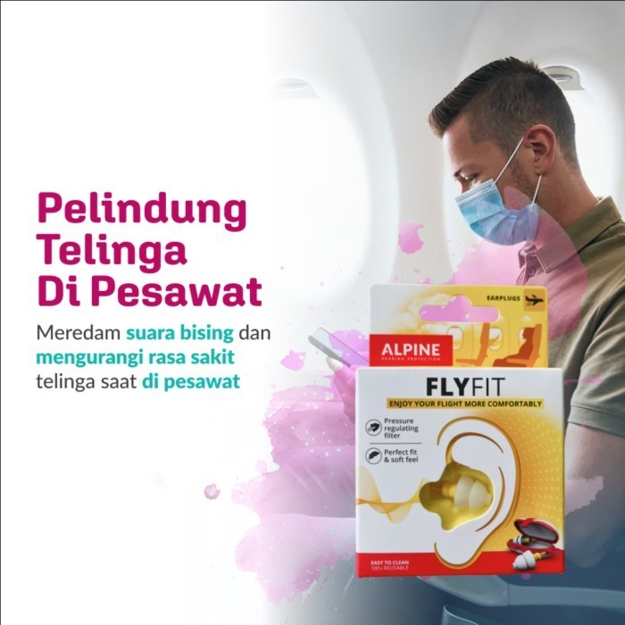 Alpine FlyFit Earplug Pelindung Telinga Di Pesawat