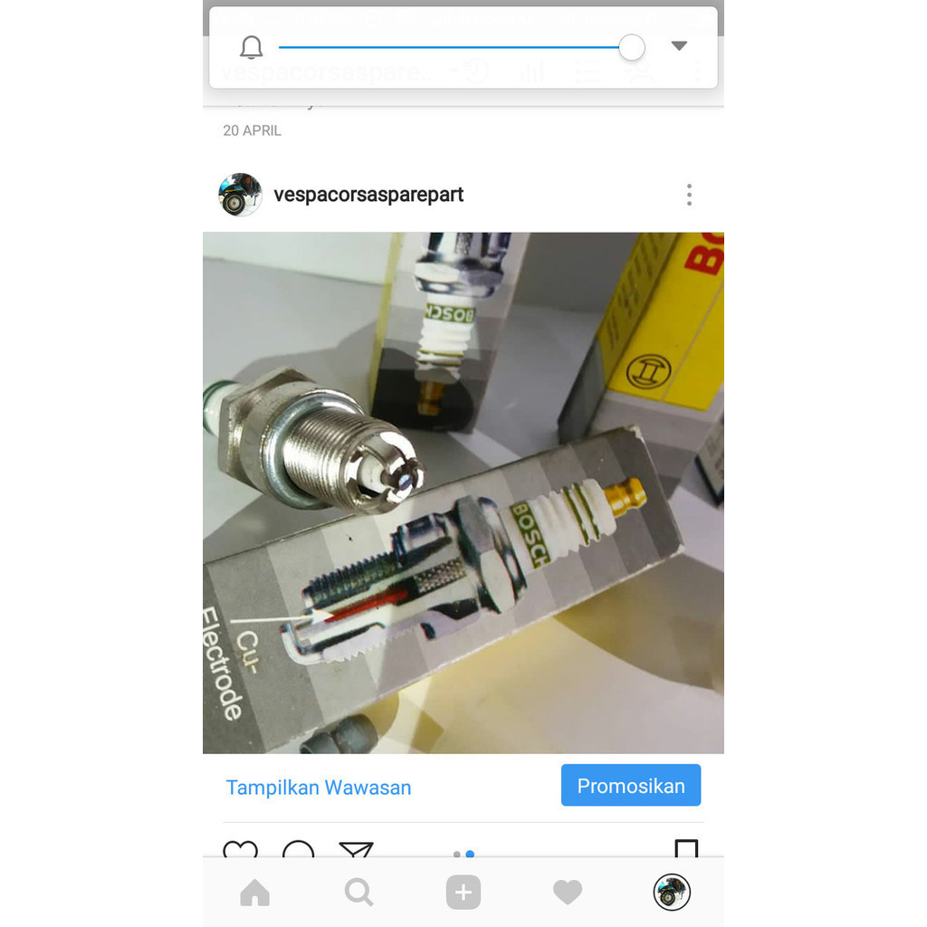 Busi Bosch Vespa Drat kepala 3 Panjang Excel Exclusive PX