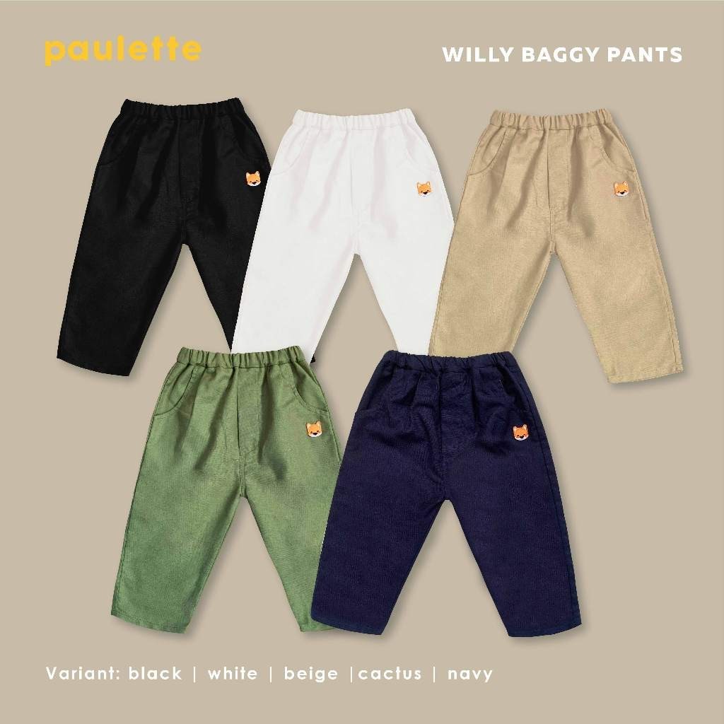 Paulette Kids Willy Baggy Pants | Celana Panjang Anak Cewek Cowok