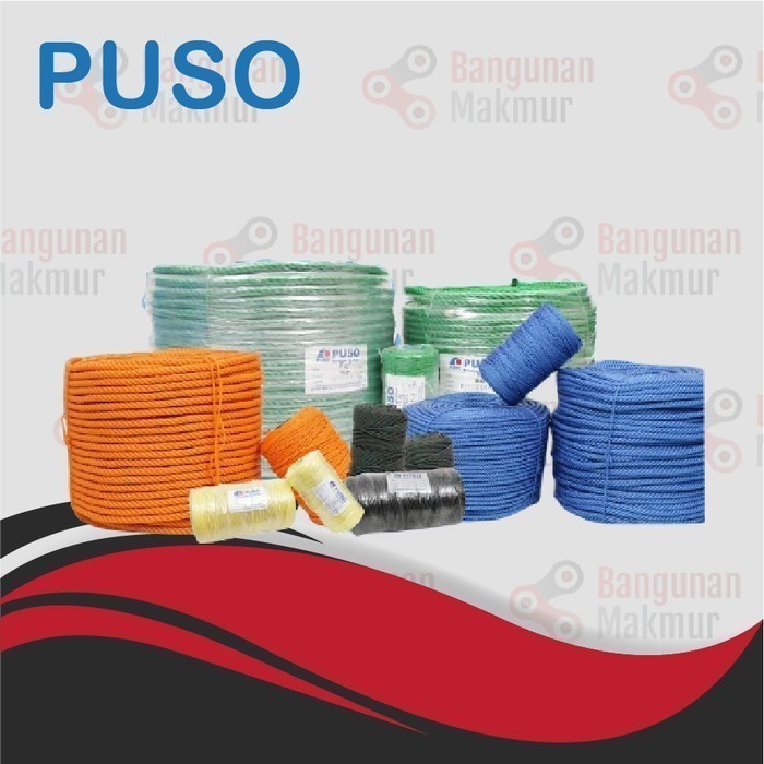 Tali Tambang Plastik 8 mm PUSO - 1 Roll Per 50 Meter