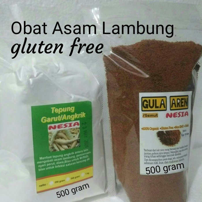 

TERJUAL Paket Tepung Garut & Gula Aren - 500gram 500gram