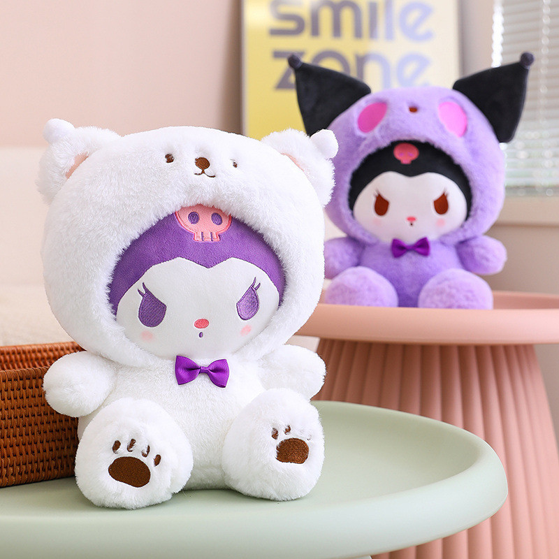 Sanrio Kuromi Plush Accessories Room Decor Stuffed Kawaii Movies & Tv Stuff Car Accessories Purple W