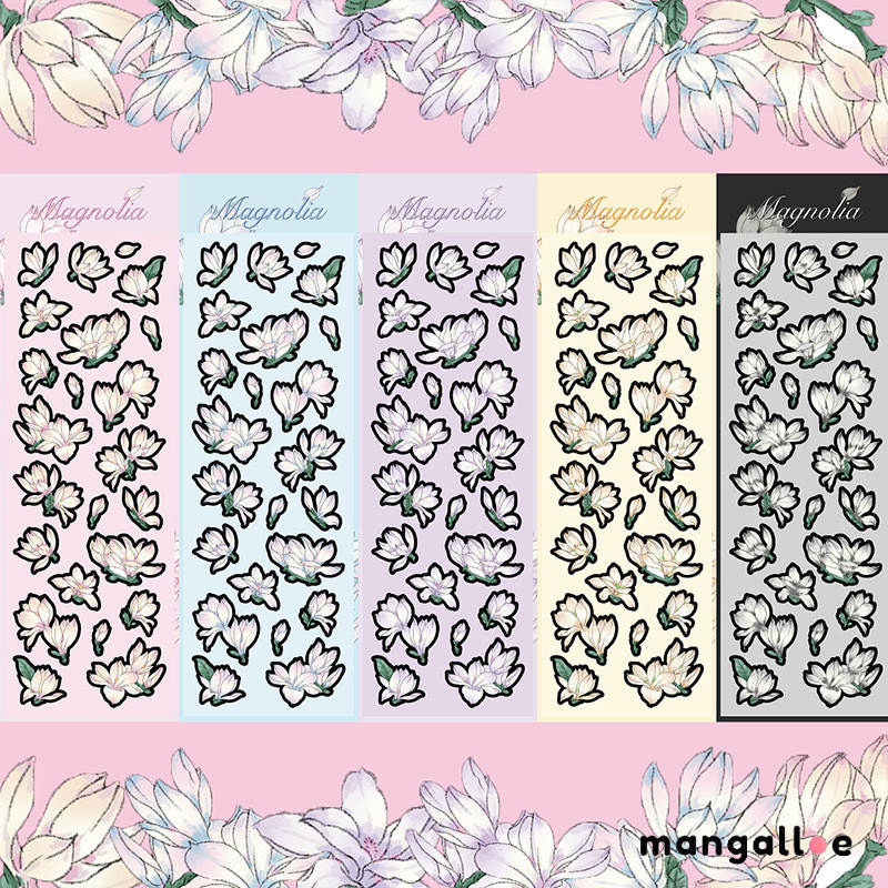 

【COD】 Stiker bunga Magnolia in laser stiker akuntansi stiker dekorasi diy stiker bunga MG