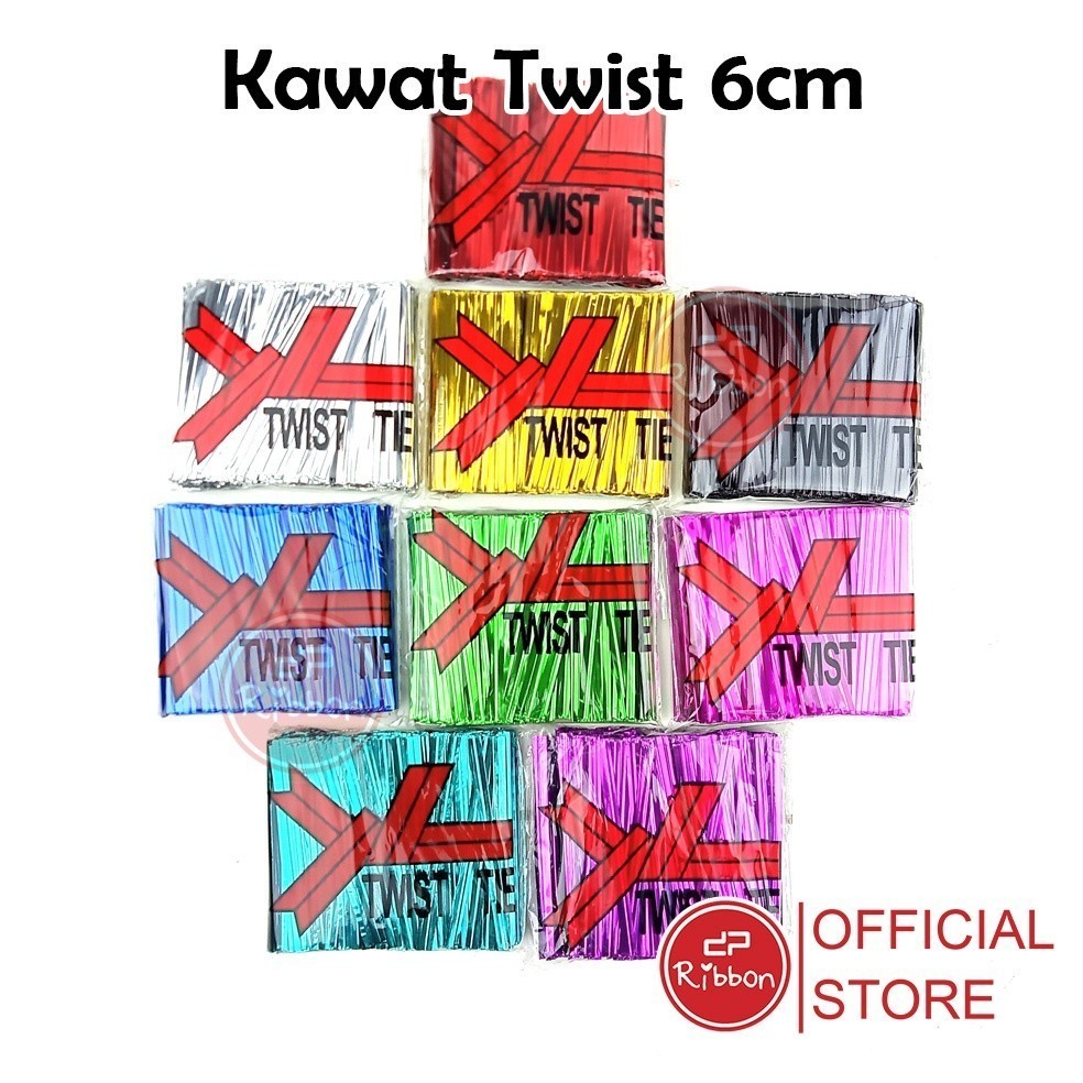 

GROSIR Kawat Twist Potong 6CM isi 750pcs/bks Twist Tie 6 cm Pita Kilap Souvenir Lolipop Bingkisan Roti