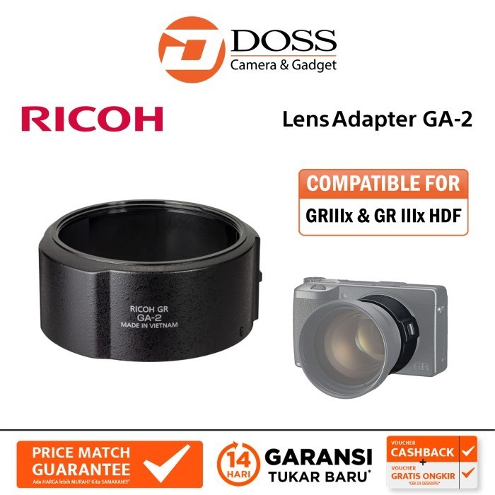 Ricoh GA-2 Lens Adapter Ricoh GA2 for Ricoh GRIIIx & GR IIIx HDF