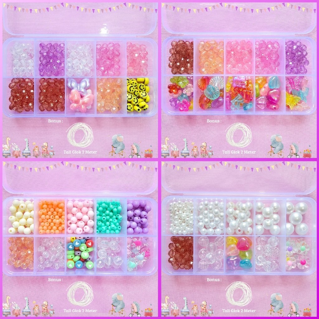 Bahan DIY / DIY Beads Kit - Manik Manik Gelang - Manik Manik Pasir (Gratis Tali Giok) - SM018 ( Mani