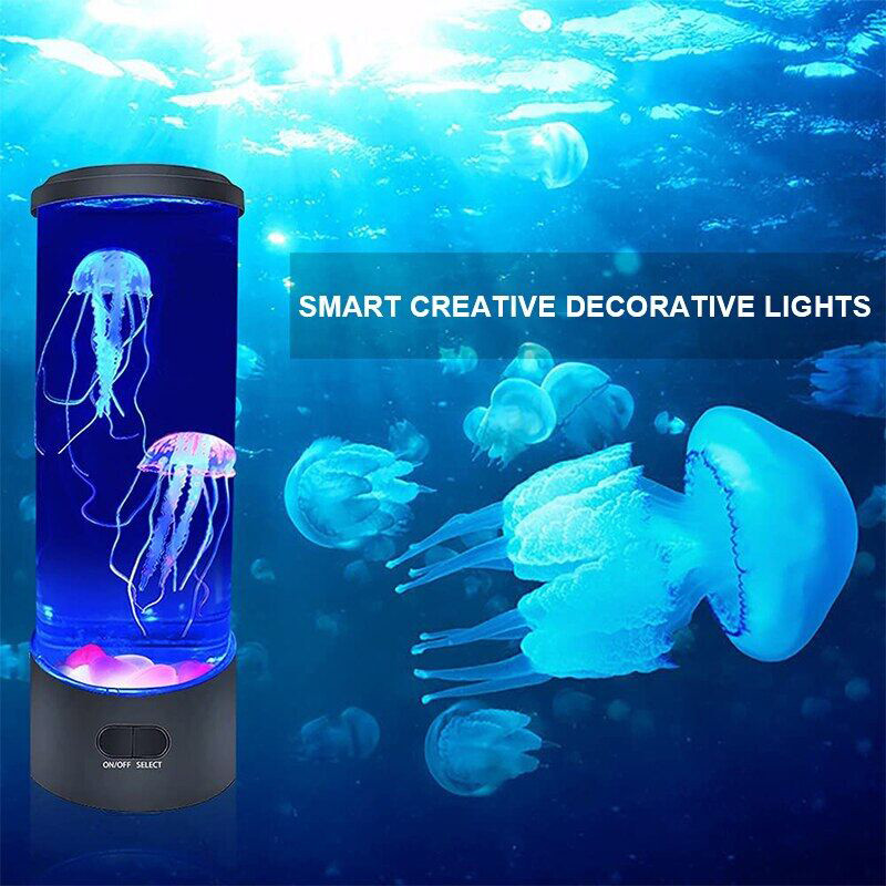 QH Frankybee Jellyfish Lamp Lampu Warna Warni Lampu Ubur Ubur Listrik Lampu Lava Akuarium Bulat