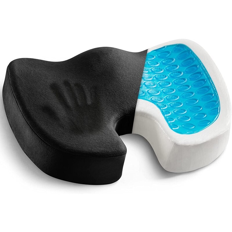 Gel Cushion Non-slip Gel and Memory Foam Coccyx Cushion Office Chair Cushion Car Cushion Sedentary A