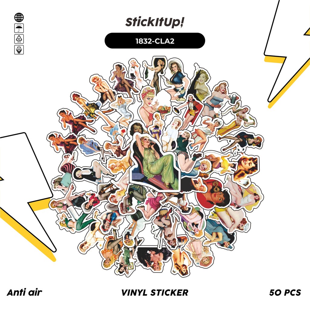 

COD✨ 50 Pcs Stiker Pack FASHI0N SERIES CLASSIC VINTAGE GIRLS MIX 02 Lucu Aesthetic Vynil Waterproof untuk Freebies Sticker Buku Journal Casing HP Laptop