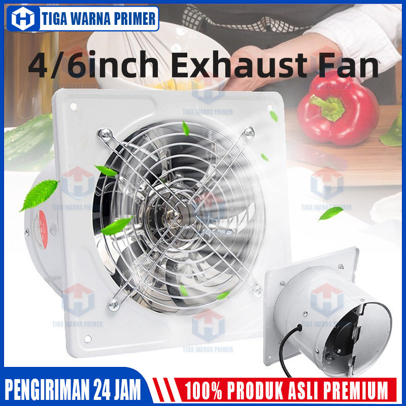 Exhaust Fan Dinding 4Inch Kipas Exhaust Ventilasi Dinding exhaust fan kamar mandi Booster Fan