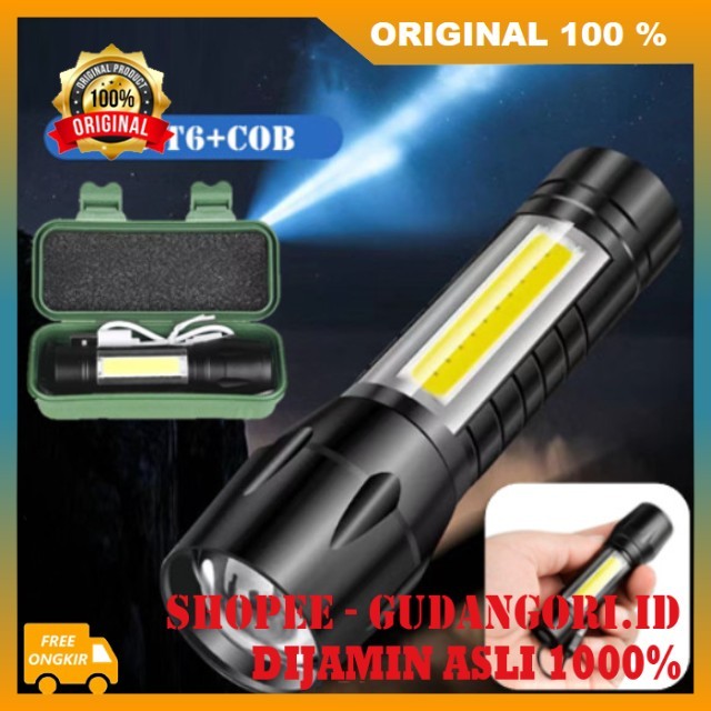 Senter Mini Zoom Senter Super Terang Senter Mini Jarak Jauh Senter LED Zoom Mini Senter Kecil Super 