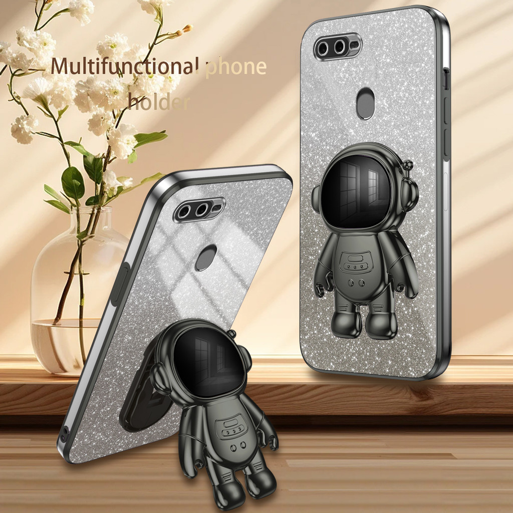 New Phone case OPPO A7X AX7 F9 Pro Realme 2 Pro Back cover Flash Powder Gradient Plating transparent