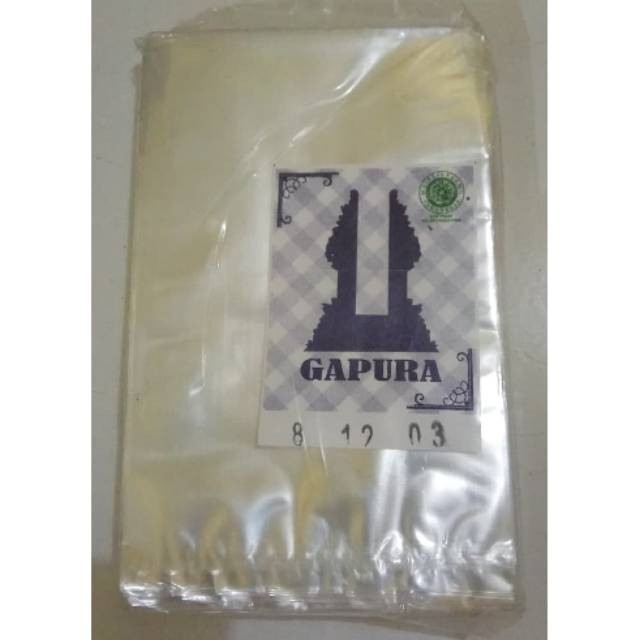 PP bening plastik bening ukuran 8x12