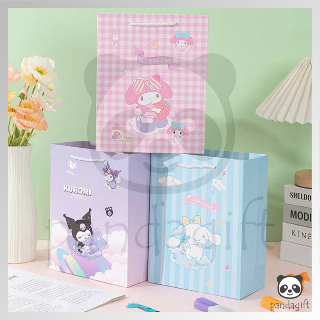 

Paper Bag Gift Cute / Paperbag Hadiah Motif Sanrio Kuromi Melody Cinnamonroll - GG0413