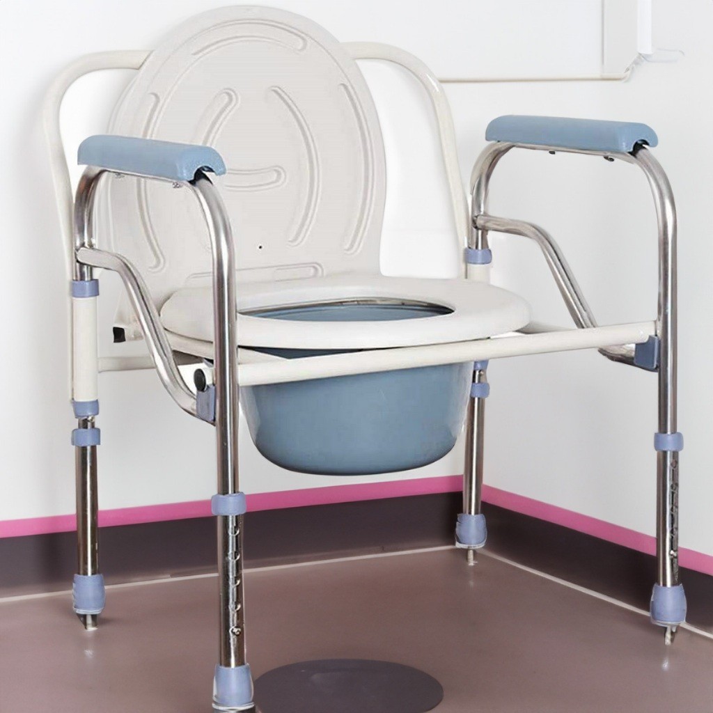 Commode Chair Plus Roda Deluxe Original Juara/ Kursi BAB / Pispot Toilet Duduk Buang Air Besar/Berat