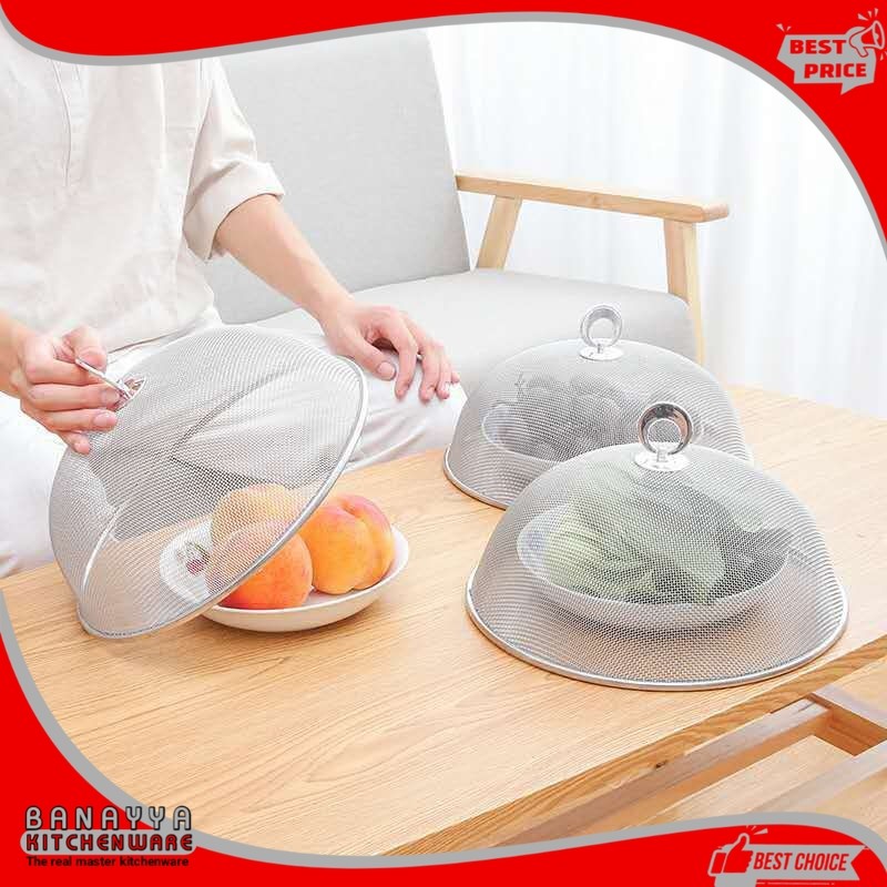Tudung saji 28/30/35/40cm Stainless Mesh Food Cover/Tudung Saji Stainless Estetik/ ​Penutup Makanan 