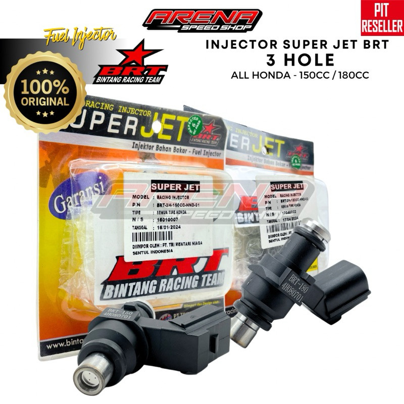 BRT Injector Super Jet 3 Hole HONDA 150cc 180cc Injektor CRF Beat Scoopy Genio Vario CBR PCX