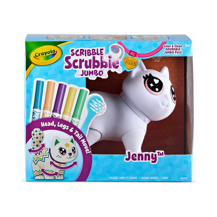 

Crayola Scribble Scrubbie Jumbo Pets Cat Jenny 5ct (1 Pet + 5 Markers + 1 Brush)