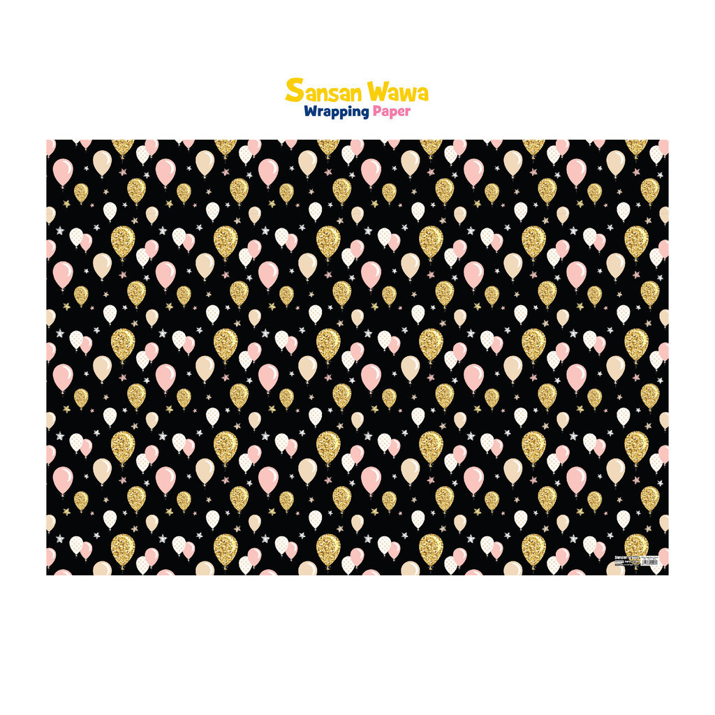 

RK Kertas Kado Sansan Wawa Jumbo - motif Birthday isi 5 pcs per motif