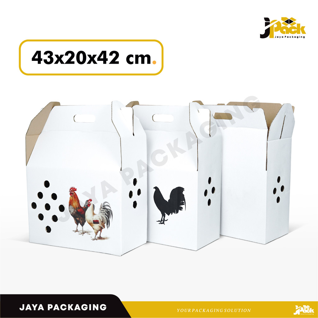 

Box Ayam 43x20x42 (orip) Kardus/box/packing/kemasan/ayam/boxayam/kardusayam/jago