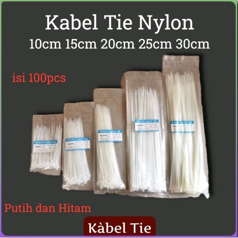 

Kabel Ties Hitam Putih ukuran 100 150 200 250 300 mm isi 100pcs