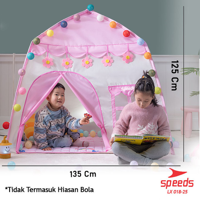 

Tenda Camping Anak Rumah Mainan indoor kamar Besar Hadiah Tend Speeds - 018-25 Pink