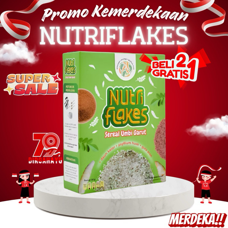 

PROMO KEMERDEKAAN!!! Minuman Umbi Garut Nutriflakes - 100% Original Suplemen Makanan Diet Atasi Asam Lambung Diabetes Kontrol Kolesterol Lancarkan Pencernaan