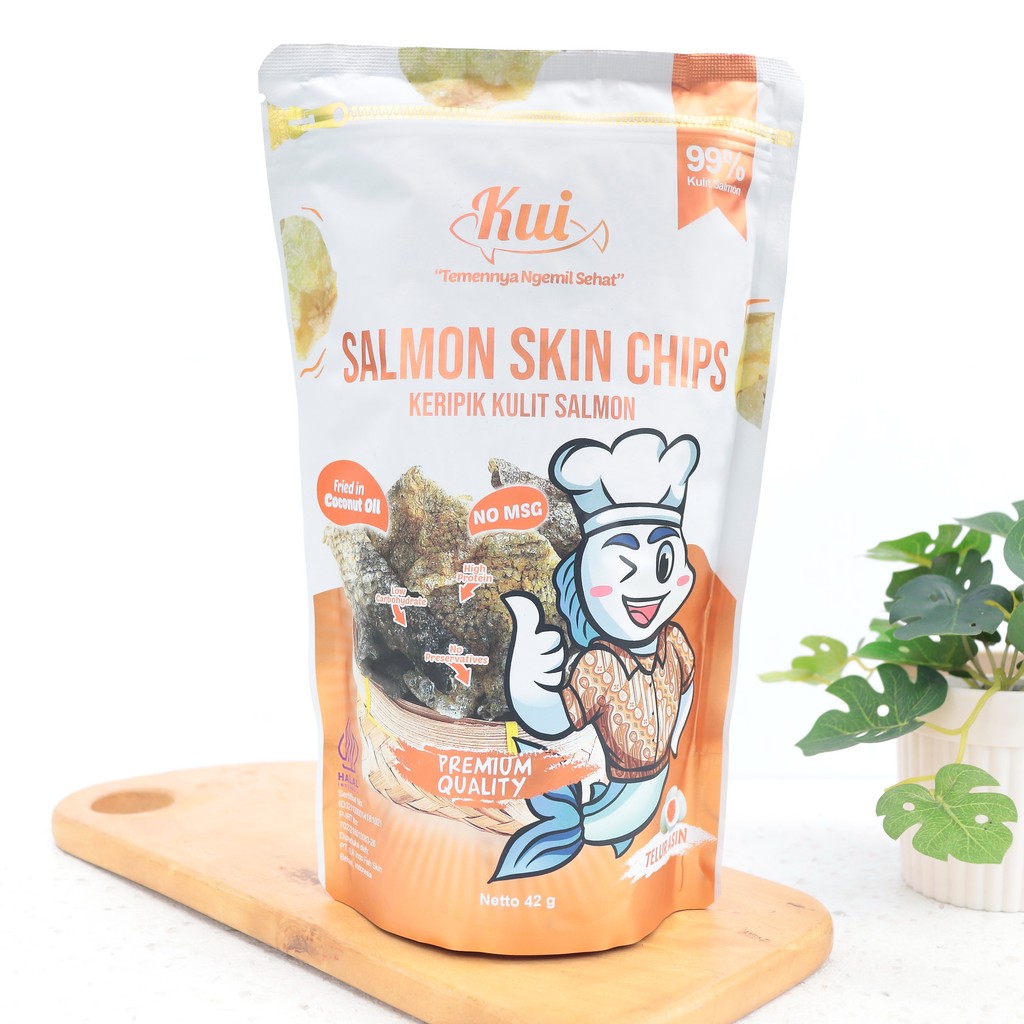 

TELUR ASIN Salmon Fish Skin Chips - KUI FISH SKIN