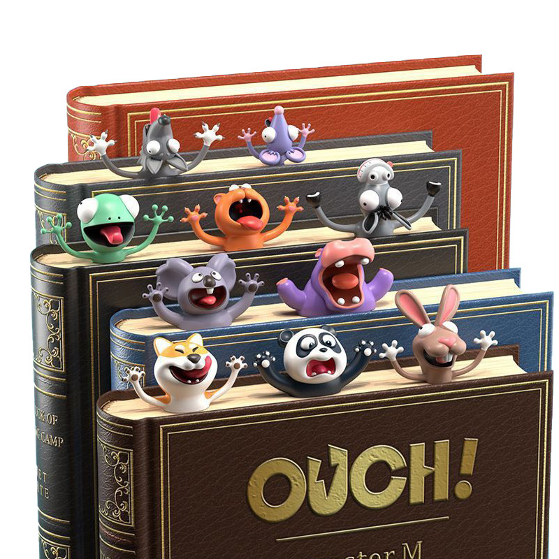 

Funny 3D Stereo Book Marker Kids Cartoon Animal Bookmarks Creative Novelty Stationery School Book Accessories Birthday Favors