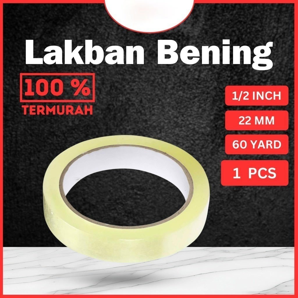 

Lakban Selotip Solatip Isolasi Bening 45Micron 24MM 60 Yard 1" 1 Inch 60Yard 45M ATK Tape