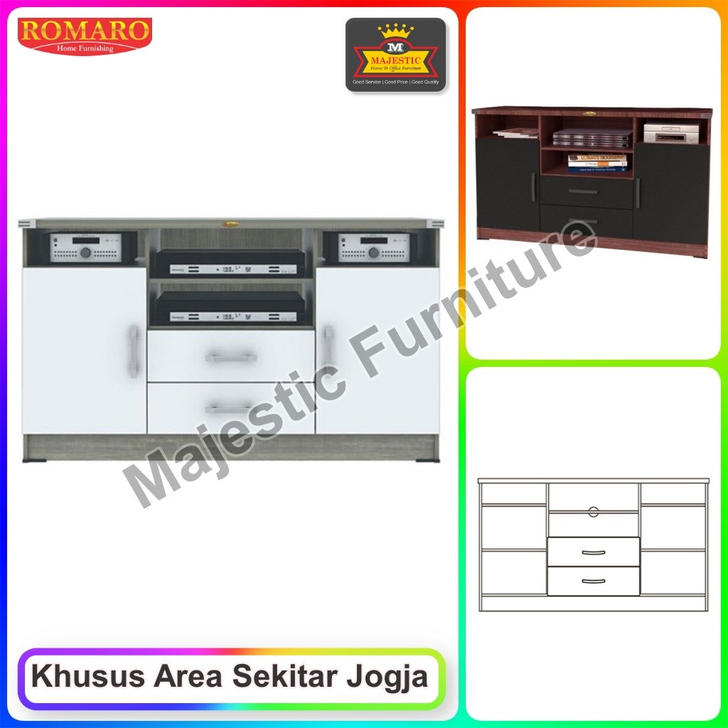 Rak TV - Romaro RTV 0809 - 120 x 40 x 71 cm - Jogja