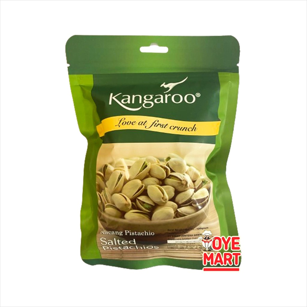 

KANGAROO KACANG PISTACHIO 100GR/SALTED/KACANG BADAM HIJAU