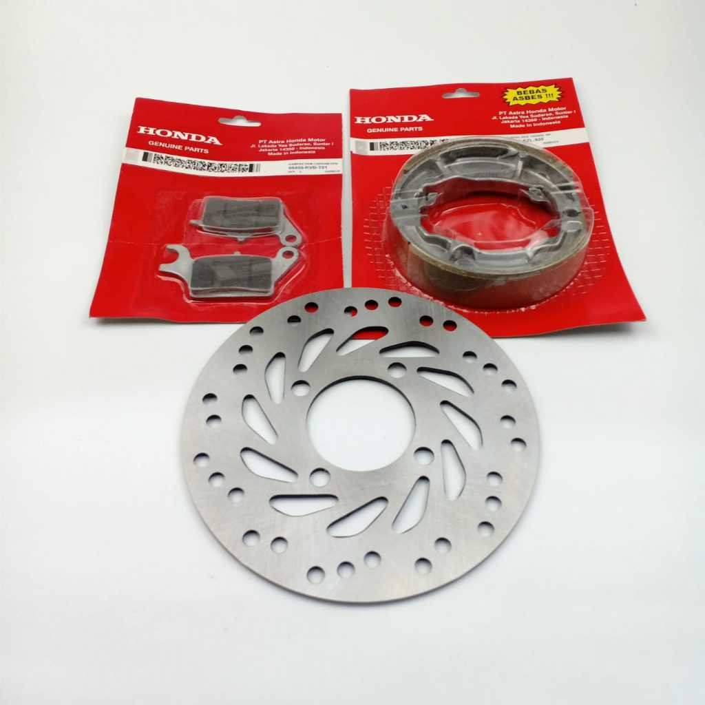 Paket Kampas Rem Depan Belakang + Cakram beat - scoopy - spacy - vario - beat street - beat pop