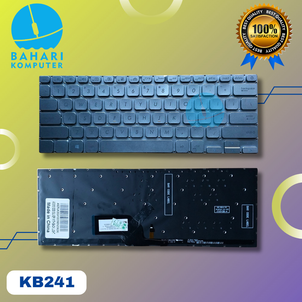 Keyboard Original Asus VivoBook S13 S330 Silver Backlight