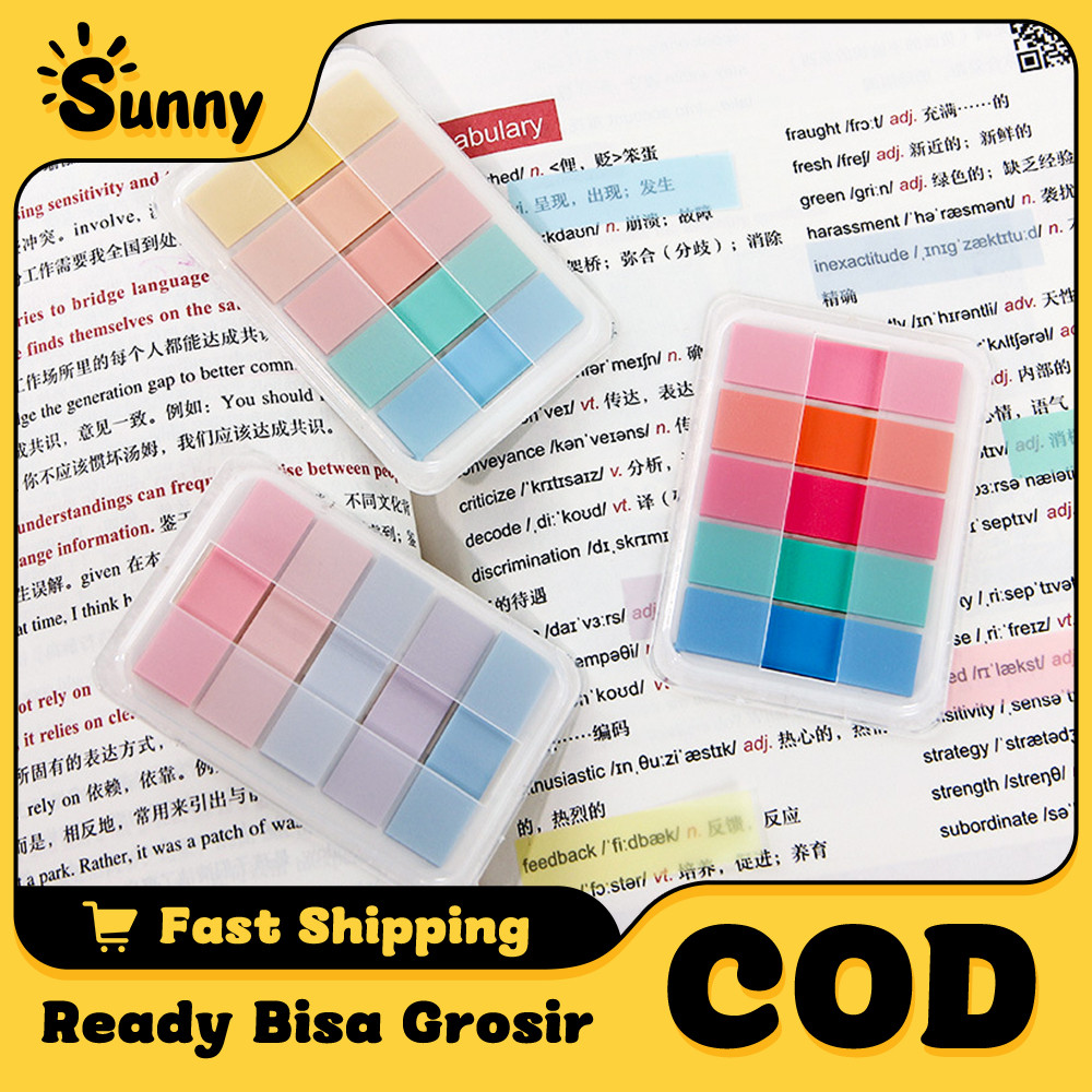 

100 Lembar Sticky Note Catatan Tempel Transparan Pastel Stiker Indeks Lucu Catatan Tempel Lengket yang kuat