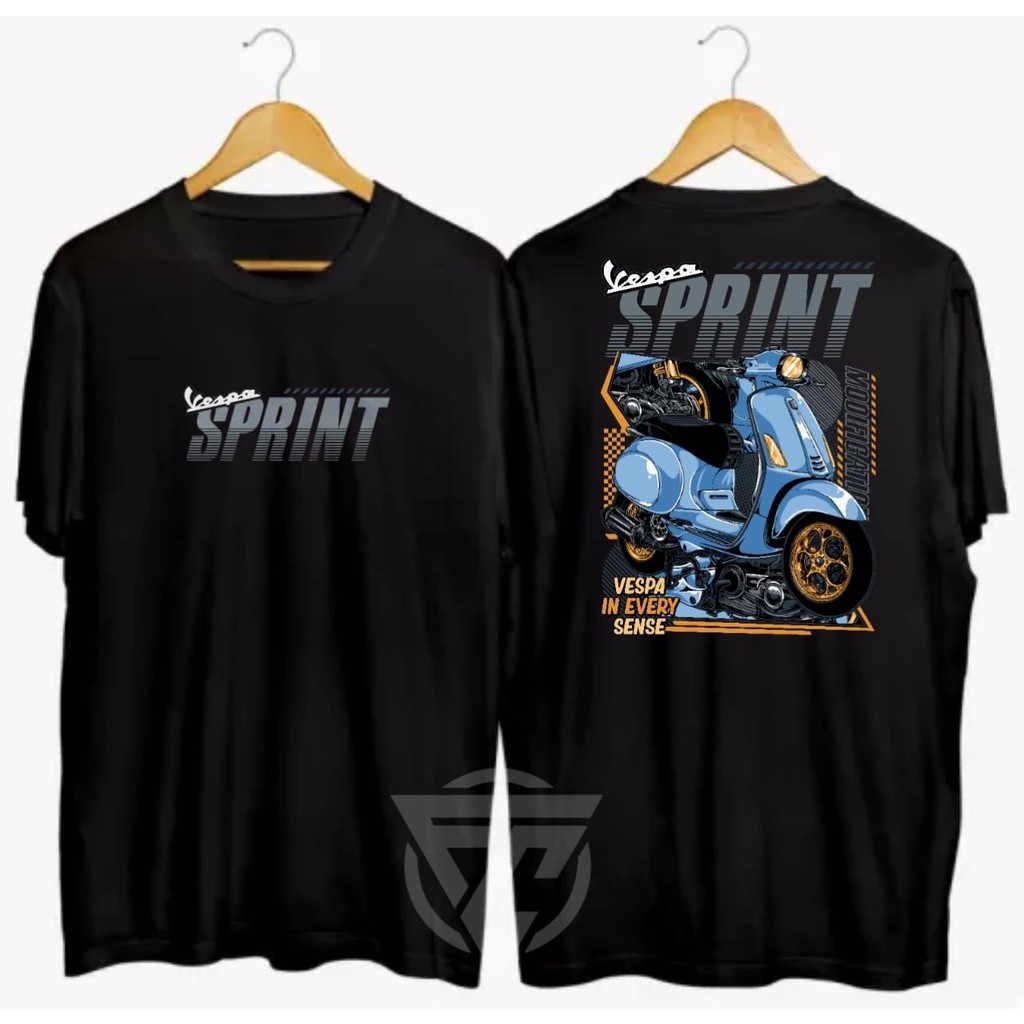KAOS OTOMOTIF MOTOR VESPA MATIC | Baju Vespa | T-SHIRT Vespa SPRINT