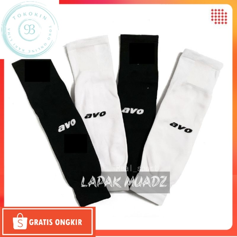 Kaos Kaki Terbaru / Kaos Kaki Bola Sambung Motif AVO Warna Hitam & Putih