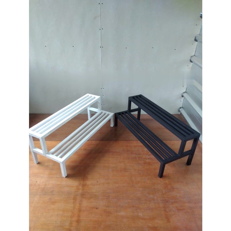 Besi hollow 1 meter/Rak Tanaman Tingkat 2/Rak Pot Tanaman Minimalis/Rak Serbaguna/Rak Sepatu/Standin