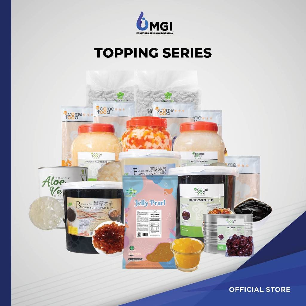 

. Comefood Toping Minuman Coconut Jelly Premium Import 4kg / Coconut Pineapple / Coconut Peach / Coconut Leci PT MGI ( Mutiara Gemilang Indonesia )