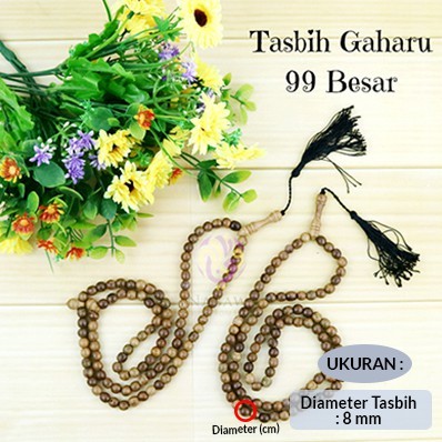 Tasbih Kayu Gaharu 99 Butir Besar / butir kecil / Souvenir pernikahan / Oleh Oleh Haji dan Umroh